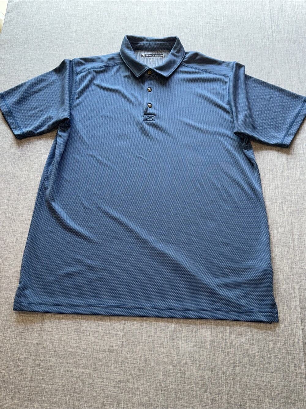 Pebble Beach Men’s Polo Shirt Size XL Dark Blue With A Dotted Accent. See Photos